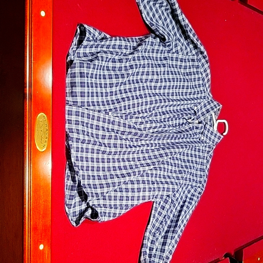 Lyle & Scott Blue Plaid long sleeve button up